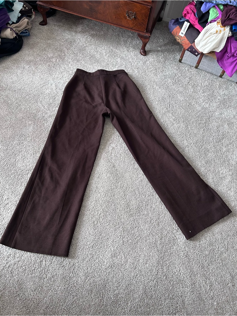 Vintage 70s Levi’s Strauss & Co Chocolate Brown Wide Leg Pants 1970s Retro - Picture 2 of 7
